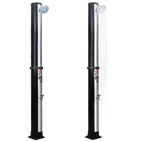 Градински соларен душ 220см с душ слушалка и кранче, 40 л