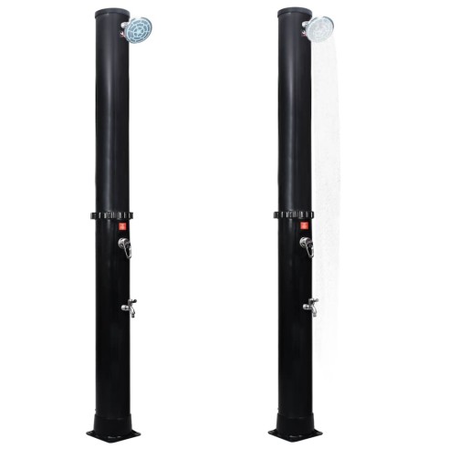 Градински соларен душ 210 см - с душ слушалка и кранче, 40 л