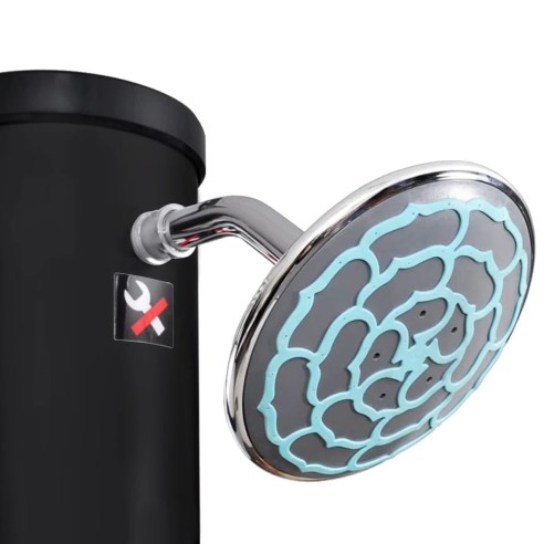 Градински соларен душ 210 см - с душ слушалка и кранче, 40 л