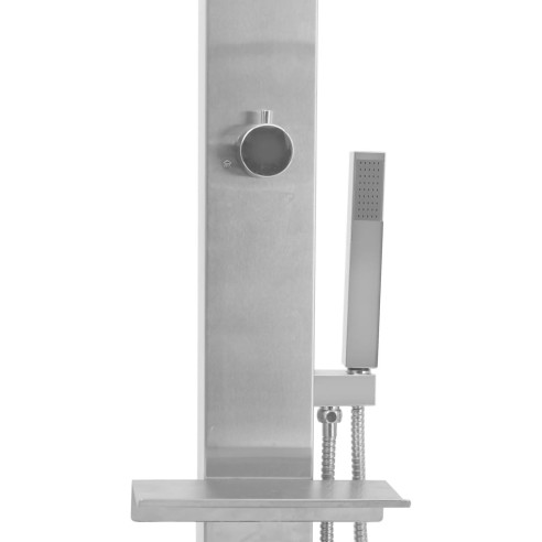 Градински душ - 210 см, неръждаема стомана, прав