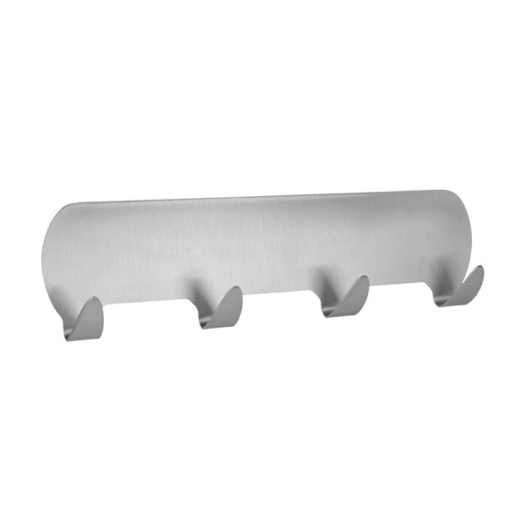 Самозалепваща се стойка с 4 кукички Barrette Inox METALTEX