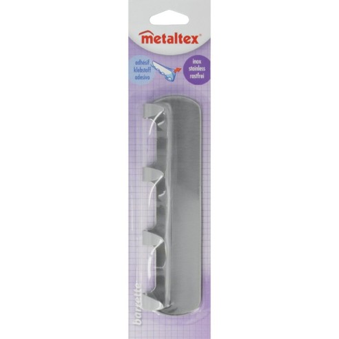 Самозалепваща се стойка с 4 кукички Barrette Inox METALTEX