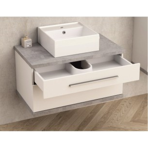 Шкаф за баня Ария 80х46х44см бял/дъб INTER CERAMIC - 2 2