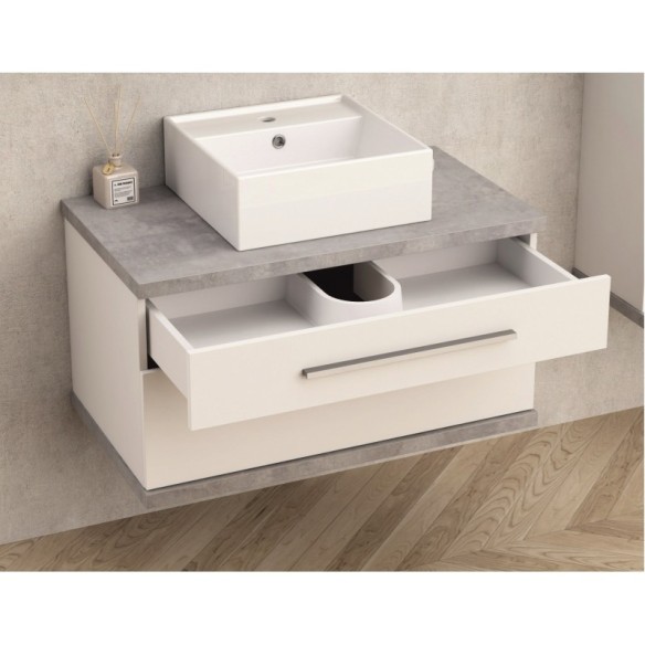 Шкаф за баня Ария 80х46х44см бял/дъб INTER CERAMIC - 1