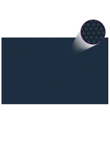 vidaXL Плаващо соларно покривало за басейн PE 800x500 см черно и синьо