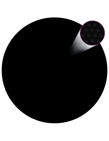 vidaXL Покривало за басейн, черно, 488 см, PE