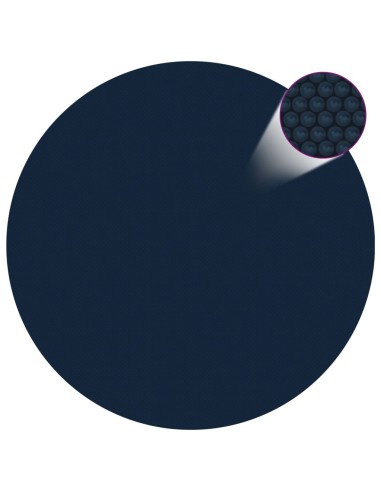 vidaXL Плаващо соларно покривало за басейн, PE, 527 см, черно и синьо
