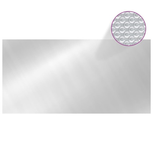 vidaXL Покривало за басейн, сребристо, 975x488 см, PE