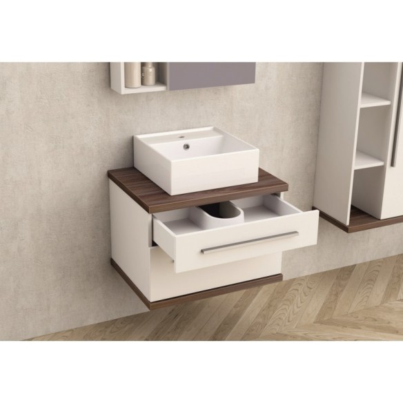 Шкаф за баня Ария 60х46х44см бял/сив INTER CERAMIC - 2