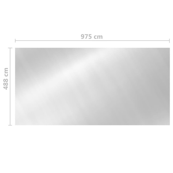 vidaXL Покривало за басейн, сребристо, 975x488 см, PE