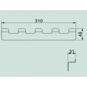 Петорна закачалка Елинор 310х49х31мм черен мат INTER CERAMIC - 1 2