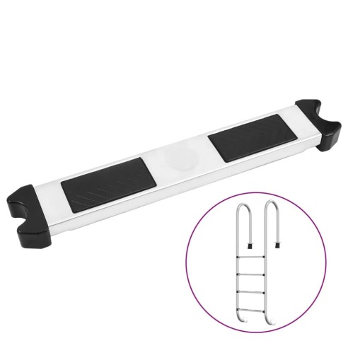 vidaXL Стъпало за стълба на басейн 50x9x3,5 см 304 неръждаема стомана