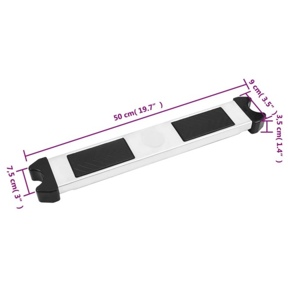 vidaXL Стъпало за стълба на басейн 50x9x3,5 см 304 неръждаема стомана