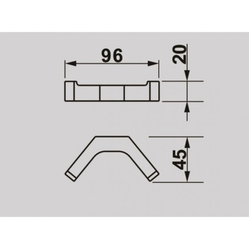 Закачалка за баня Ерин 96х45х20мм хром INTER CERAMIC - 2