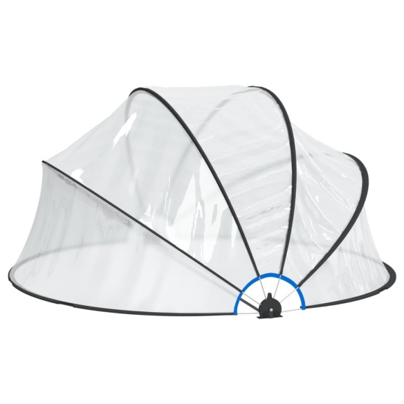 vidaXL Купол за басейн 315x158 см PVC