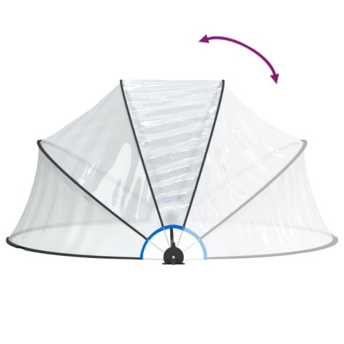 vidaXL Купол за басейн 315x158 см PVC