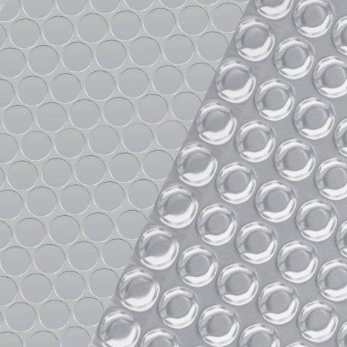 vidaXL Покривало за басейн, сребристо, 417 см, PE