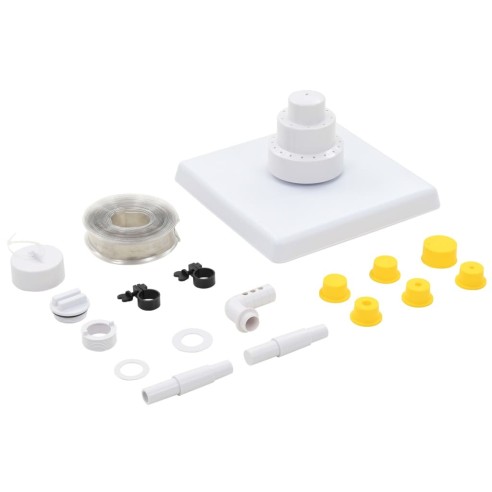 vidaXL Гръцки фонтан за басейн от 13 части бял