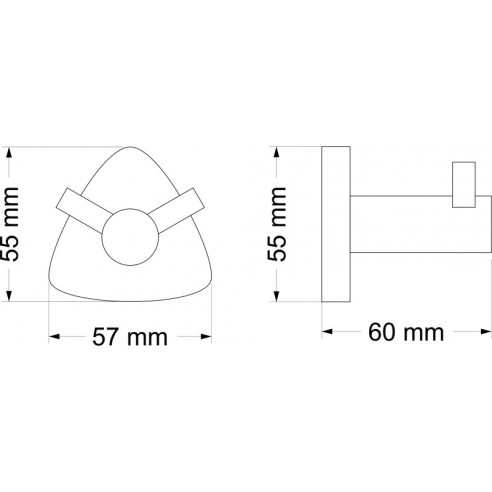 Закачалка за баня Ноа хром INTER CERAMIC - 2