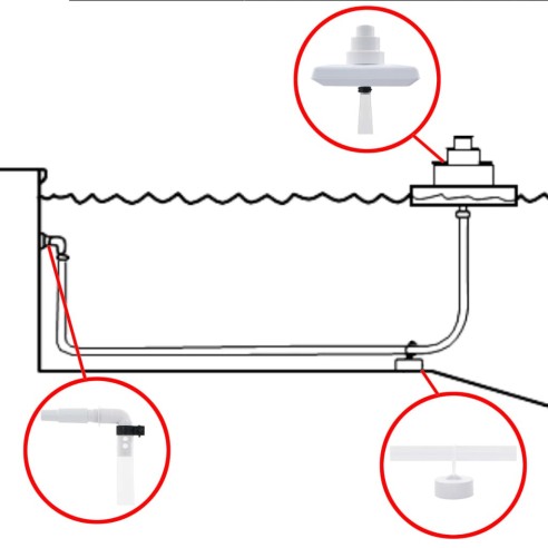 vidaXL Гръцки фонтан за басейн от 13 части бял