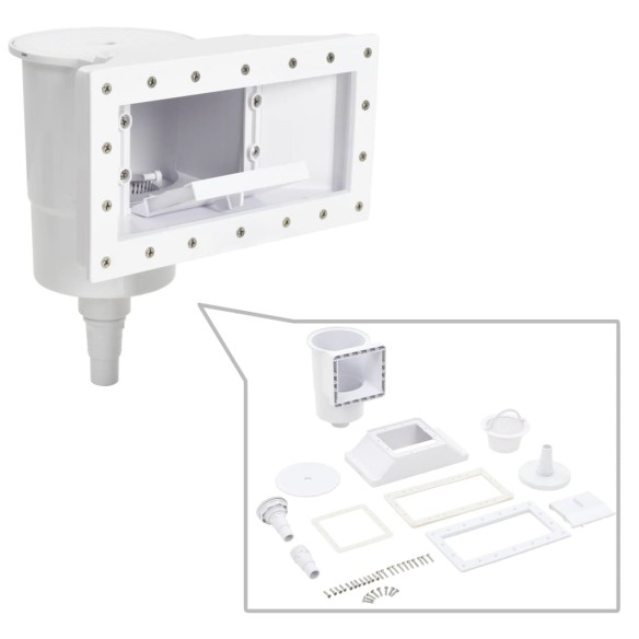 vidaXL Скимер за басейн с широк отвор, 11 части, 34,3x25x30,5 см