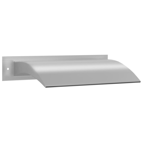 vidaXL Фонтан за басейн, сребрист, 45x9x26 см, неръждаема стомана