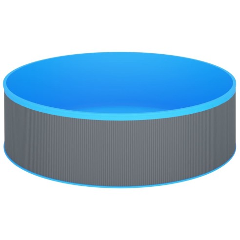 vidaXL Басейн с линер, 350x90 см, сив