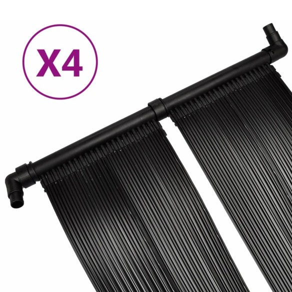 vidaXL Соларни панели за нагряване на басейн, 4 бр, 80x620 см