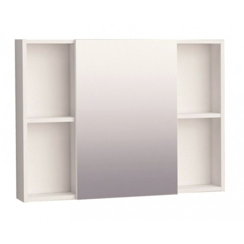 Горен огледален шкаф за баня Каролан 80х14х60см бял INTER CERAMIC - 3