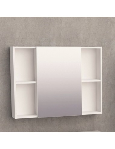 Горен огледален шкаф за баня Каролан 80х14х60см бял INTER CERAMIC - 1