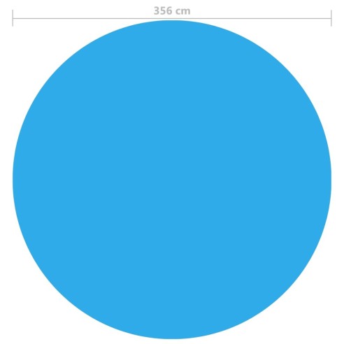 vidaXL Покривало за басейн, синьо, 356 см, PE