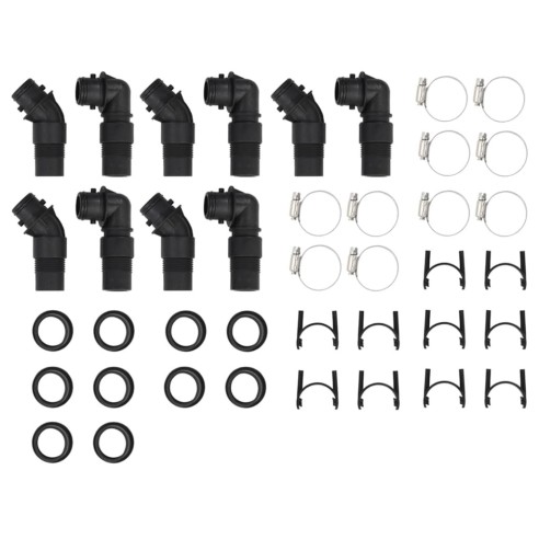 vidaXL Соларни нагреватели за басейни 5 бр 75x75x36 см HDPE алуминий