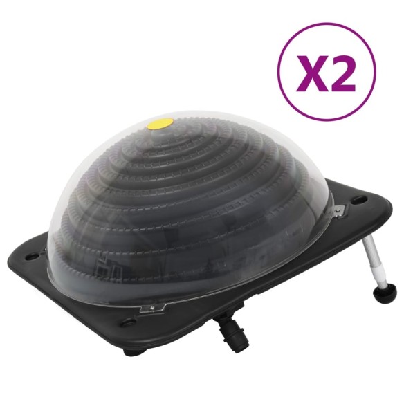 vidaXL Соларни нагреватели за басейни 2 бр 75x75x36 см HDPE алуминий