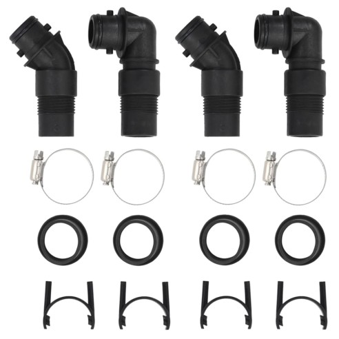 vidaXL Соларни нагреватели за басейни 2 бр 75x75x36 см HDPE алуминий