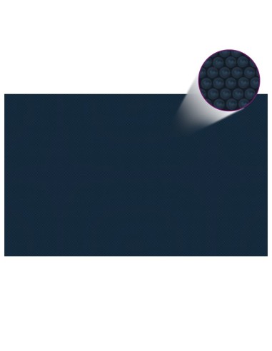 vidaXL Плаващо соларно покривало за басейн PE 260x160 см черно и синьо