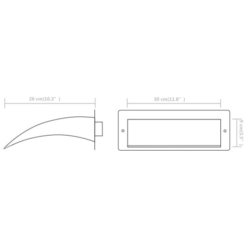 vidaXL Фонтан за басейн, неръждаема стомана, 30x9x26 см, сребрист