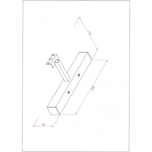 LED осветително тяло за баня 25.5х11.2х3.8см хром INTER CERAMIC - 2