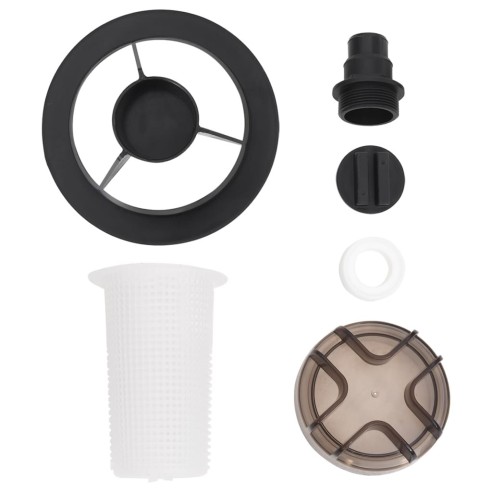 vidaXL Пясъчен филтър за басейн с 6-позиционен клапан, черен