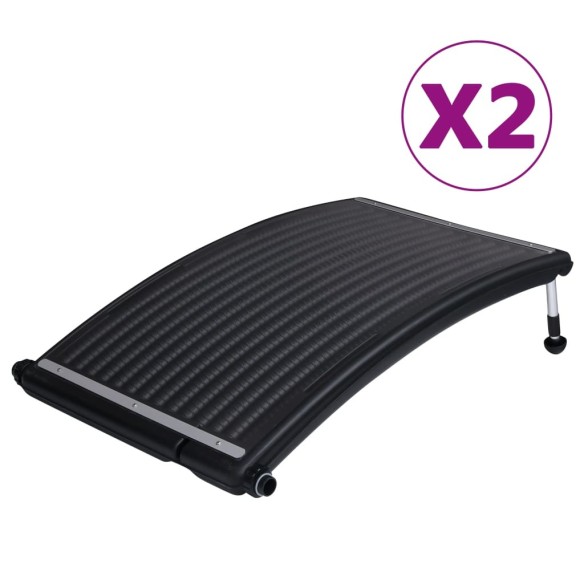 vidaXL Извити соларни панели за отопление на басейн, 2 бр, 110x65 см