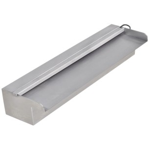 vidaXL Правоъгълен фонтан за басейн, LED, неръждаема стомана, 45 см 2