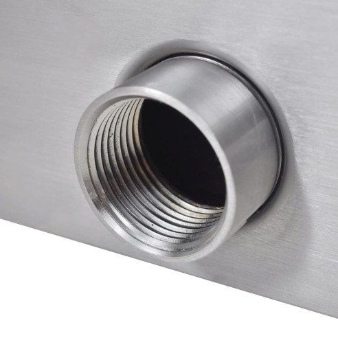 vidaXL Правоъгълен фонтан за басейн, неръждаема стомана, 30 см