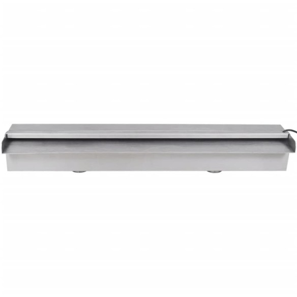 vidaXL Правоъгълен фонтан за басейн, LED, неръждаема стомана, 60 см
