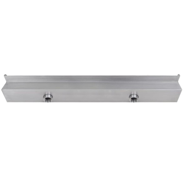 vidaXL Правоъгълен фонтан за басейн, LED, неръждаема стомана, 90 см