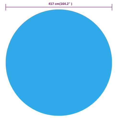 vidaXL Покривало за басейн, синьо, 417 см, PE