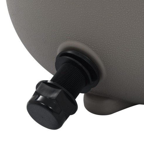 vidaXL Пясъчен филтър за басейн, 4 позиционен клапан, сив, 350 мм