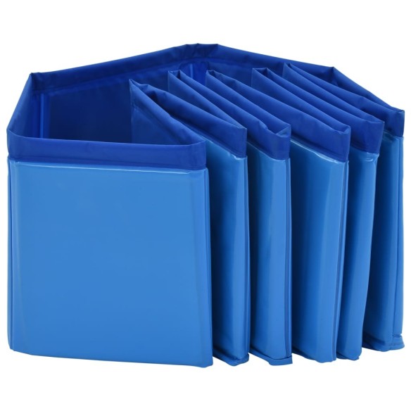 vidaXL Сгъваем басейн за кучета, син, 80x20 см, PVC