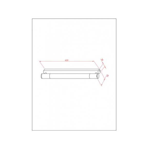 LED осветително тяло за баня  63.2x8.5x3.8см хром INTER CERAMIC - 2