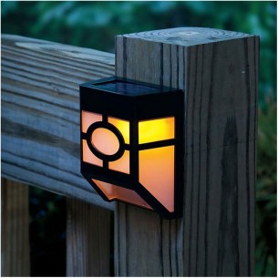 Соларна лампа за ограда 9x5x11,5 см 2 LED 4 бр. BREMA ➤ топ цена ➤ dshome.bg
