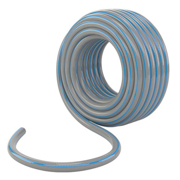 Подсилен маркуч за поливане 4 слоя 3/4" 30 м сив PALISAD ➤ топ цена ➤ dshome.bg