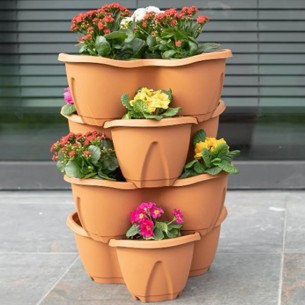 Тройна саксия за цветя Pamukkale 12.5 л PKS3 SERINOVA ➤ топ цена ➤ dshome.bg